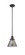 Cone - 1 Light - 8 inch - Matte Black - Stem Hung - Mini Pendant (3442|201S-BK-G43-LED)