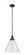 Cone - 1 Light - 12 inch - Matte Black - Stem Hung - Mini Pendant (3442|201S-BK-G44-L-LED)