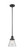 Cone - 1 Light - 6 inch - Matte Black - Stem Hung - Mini Pendant (3442|201S-BK-G64-LED)
