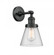 Cone - 1 Light - 6 inch - Matte Black - Adjustable Sconce (3442|203-BK-G64-LED)