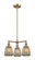 Chatham - 3 Light - 24 inch - Antique Brass - Stem Hung - Chandelier (3442|207-AB-G146-LED)