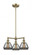 Fulton - 3 Light - 22 inch - Antique Brass - Stem Hung - Chandelier (3442|207-AB-G173)