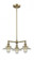 Halophane - 3 Light - 22 inch - Antique Brass - Stem Hung - Chandelier (3442|207-AB-G2-LED)