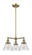 Cone - 3 Light - 22 inch - Antique Brass - Stem Hung - Chandelier (3442|207-AB-G44)