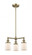 Bell - 3 Light - 19 inch - Antique Brass - Stem Hung - Chandelier (3442|207-AB-G51)