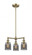 Bell - 3 Light - 19 inch - Antique Brass - Stem Hung - Chandelier (3442|207-AB-G53)