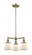 Cone - 3 Light - 19 inch - Antique Brass - Stem Hung - Chandelier (3442|207-AB-G61-LED)