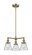 Cone - 3 Light - 19 inch - Antique Brass - Stem Hung - Chandelier (3442|207-AB-G62)