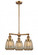 Chatham - 3 Light - 24 inch - Brushed Brass - Stem Hung - Chandelier (3442|207-BB-G146-LED)