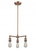Bare Bulb 3 Light Chandelier (3442|207NH-AC)