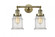 Canton - 2 Light - 17 inch - Antique Brass - Adjustable Bath Vanity Light (3442|208-AB-G184)