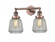Chatham - 2 Light - 16 inch - Antique Copper - Adjustable Bath Vanity Light (3442|208-AC-G142-LED)