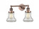 Bellmont - 2 Light - 17 inch - Antique Copper - Adjustable Bath Vanity Light (3442|208-AC-G192-LED)