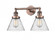 Cone - 2 Light - 18 inch - Antique Copper - Adjustable Bath Vanity Light (3442|208-AC-G44-LED)