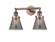 Cone - 2 Light - 16 inch - Antique Copper - Adjustable Bath Vanity Light (3442|208-AC-G63-LED)