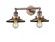 Railroad - 2 Light - 18 inch - Antique Copper - Adjustable Bath Vanity Light (3442|208-AC-M3-LED)
