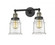 Canton - 2 Light - 17 inch - Black Antique Brass - Adjustable Bath Vanity Light (3442|208-BAB-G182-LED)
