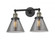 Cone - 2 Light - 18 inch - Black Antique Brass - Adjustable Bath Vanity Light (3442|208-BAB-G43-LED)