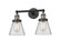 Cone - 2 Light - 16 inch - Black Antique Brass - Adjustable Bath Vanity Light (3442|208-BAB-G62)