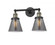 Cone - 2 Light - 16 inch - Black Antique Brass - Adjustable Bath Vanity Light (3442|208-BAB-G63)