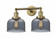 Bell - 2 Light - 19 inch - Brushed Brass - Adjustable Bath Vanity Light (3442|208-BB-G73-LED)