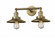 Railroad - 2 Light - 18 inch - Brushed Brass - Adjustable Bath Vanity Light (3442|208-BB-M4-LED)