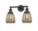 Chatham - 2 Light - 16 inch - Matte Black - Adjustable Bath Vanity Light (3442|208-BK-G146-LED)