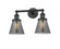 Cone - 2 Light - 16 inch - Matte Black - Adjustable Bath Vanity Light (3442|208-BK-G63-LED)