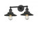 Railroad - 2 Light - 18 inch - Matte Black - Adjustable Bath Vanity Light (3442|208-BK-M6)