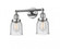 Bell - 2 Light - 16 inch - Polished Chrome - Adjustable Bath Vanity Light (3442|208-PC-G54-LED)