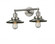 Railroad - 2 Light - 18 inch - Brushed Satin Nickel - Adjustable Bath Vanity Light (3442|208-SN-M2-LED)