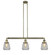Chatham - 3 Light - 39 inch - Antique Brass - Stem Hung - Adjustable Island Light (3442|213-AB-G142-LED)