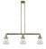 Bellmont - 3 Light - 39 inch - Antique Brass - Stem Hung - Adjustable Island Light (3442|213-AB-G192-LED)