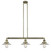 Halophane - 3 Light - 41 inch - Antique Brass - Stem Hung - Adjustable Island Light (3442|213-AB-G2)