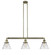 Cone - 3 Light - 40 inch - Antique Brass - Stem Hung - Adjustable Island Light (3442|213-AB-G42-LED)
