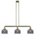 Bell - 3 Light - 41 inch - Antique Brass - Stem Hung - Adjustable Island Light (3442|213-AB-G73)