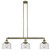 Bell - 3 Light - 41 inch - Antique Brass - Stem Hung - Adjustable Island Light (3442|213-AB-G74)
