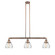 Fulton - 3 Light - 39 inch - Antique Copper - Stem Hung - Adjustable Island Light (3442|213-AC-G172-LED)