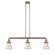 Bellmont - 3 Light - 39 inch - Antique Copper - Stem Hung - Adjustable Island Light (3442|213-AC-G194-LED)
