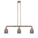 Bell - 3 Light - 38 inch - Antique Copper - Stem Hung - Adjustable Island Light (3442|213-AC-G53-LED)