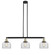 Bell - 3 Light - 41 inch - Black Antique Brass - Stem Hung - Adjustable Island Light (3442|213-BAB-G72-LED)