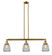 Chatham - 3 Light - 39 inch - Brushed Brass - Stem Hung - Adjustable Island Light (3442|213-BB-G142-LED)