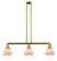 Fulton - 3 Light - 39 inch - Brushed Brass - Stem Hung - Adjustable Island Light (3442|213-BB-G171-LED)