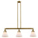 Cone - 3 Light - 40 inch - Brushed Brass - Stem Hung - Adjustable Island Light (3442|213-BB-G41-LED)