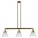 Cone - 3 Light - 40 inch - Brushed Brass - Stem Hung - Adjustable Island Light (3442|213-BB-G42-LED)