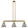 Cone - 3 Light - 40 inch - Brushed Brass - Stem Hung - Adjustable Island Light (3442|213-BB-G43-LED)
