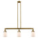 Bell - 3 Light - 38 inch - Brushed Brass - Stem Hung - Adjustable Island Light (3442|213-BB-G51-LED)