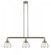 Fulton - 3 Light - 39 inch - Brushed Satin Nickel - Stem Hung - Island Light (3442|213-SN-G172-LED)