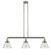 Cone - 3 Light - 40 inch - Brushed Satin Nickel - Stem Hung - Adjustable Island Light (3442|213-SN-G44-LED)