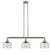 Bell - 3 Light - 41 inch - Brushed Satin Nickel - Stem Hung - Adjustable Island Light (3442|213-SN-G74-LED)